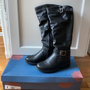 Black Carlos Santana Knee High Boots